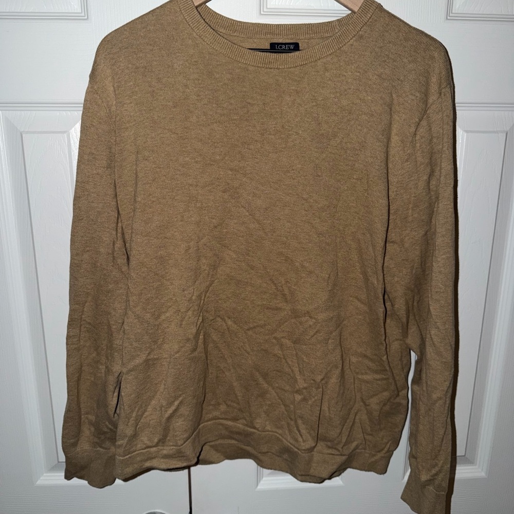 J. Crew Classic Beige Cotton Sweater